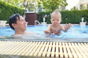 Baby swimming class